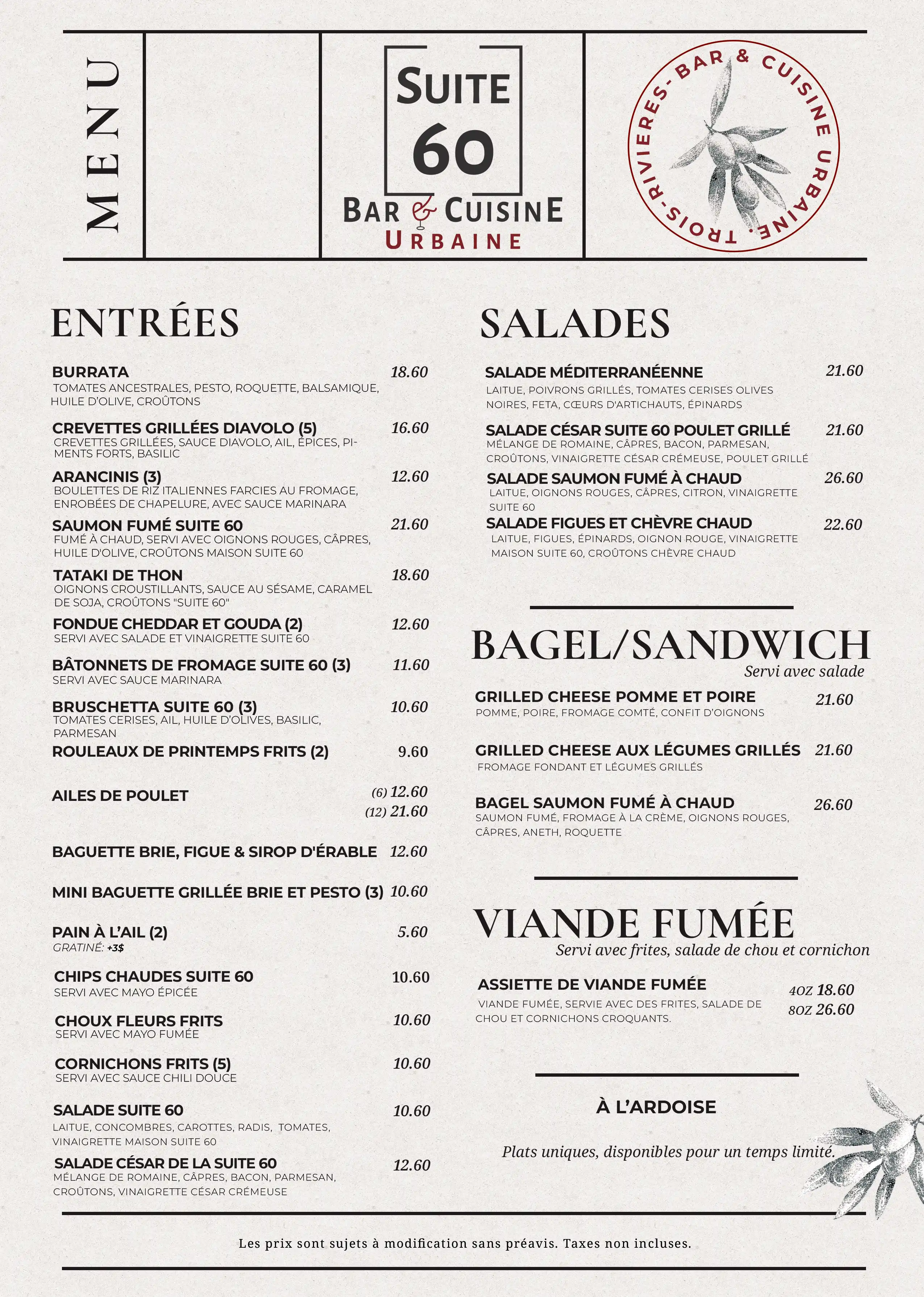 Menu Principal - Page 1